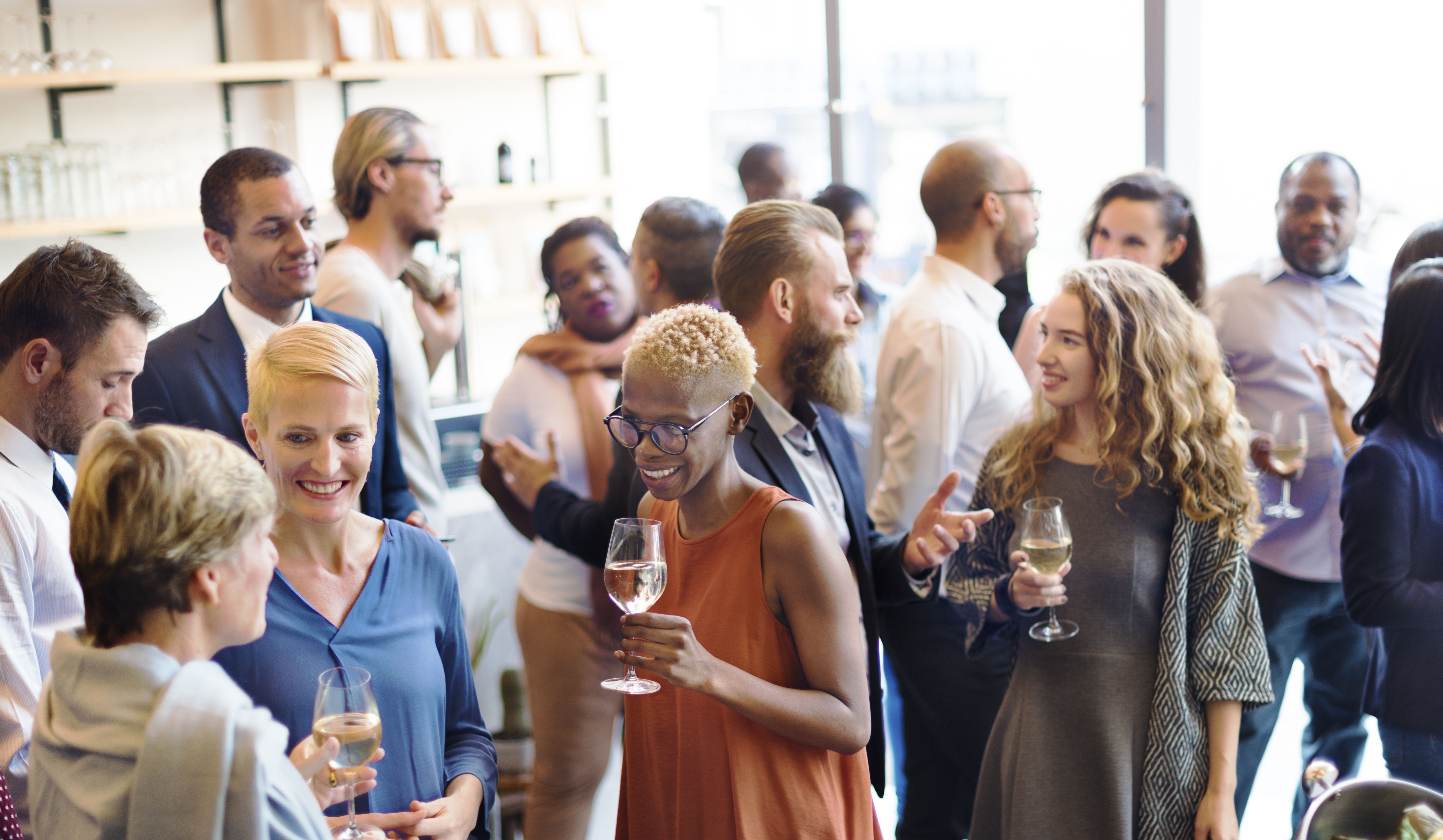 Diversity People Party Enjoyment Buffet Eating Concept